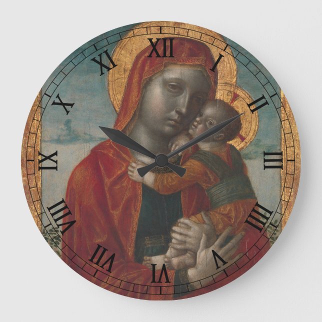 Madonna und Kind Große Wanduhr (Vorderseite)