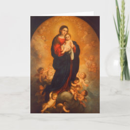 Madonna und Kind in Ruhm ... Weihnachtskarte Dankeskarte