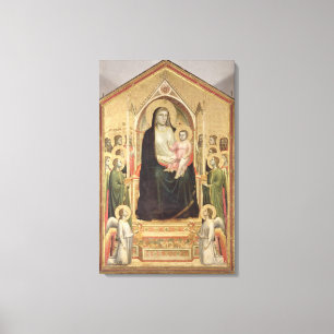 Madonna und Kind inthronisiert, c.1300-03 Leinwanddruck
