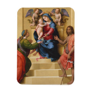 Madonna und Kind inthronisiert mit Heiliger Mary Magnet