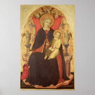 Madonna und Kind inthronisiert mit SpenderVulciano Poster