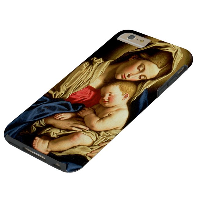 Madonna und Kind Jesus - Sassoferrato Case-Mate iPhone Hülle (Oberseite)
