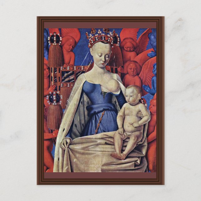Madonna und Kind [Jungfrau mit Kindern und Engeln] Postkarte (Vorderseite)