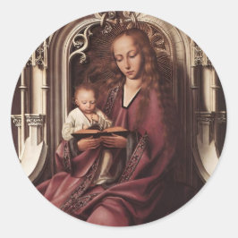 Madonna-und-Kind-katholische-Aufkleber  Runder Aufkleber