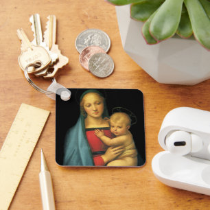 Madonna und Kind, Madonna del Granduca von Raphael Schlüsselanhänger