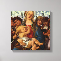 Madonna und Kind mit acht Engeln von Botticelli
