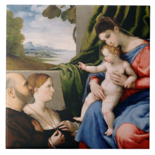 Madonna und Kind mit dem Säugling Johannes Fliese