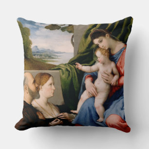 Madonna und Kind mit dem Säugling Johannes Kissen