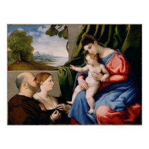 Madonna und Kind mit dem Säugling Johannes Poster