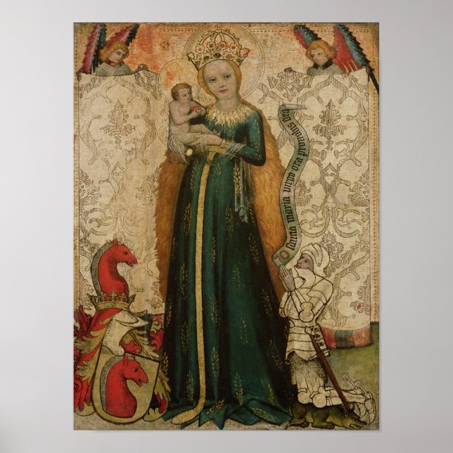 Madonna und Kind mit den Ohren von Mais, 1440-50 Poster (Vorne)