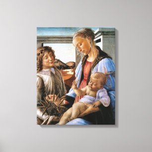 Madonna und Kind mit Engel - Botticelli - c1470 Leinwanddruck