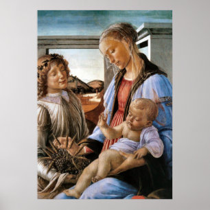Madonna und Kind mit Engel - Botticelli - c1470 Poster