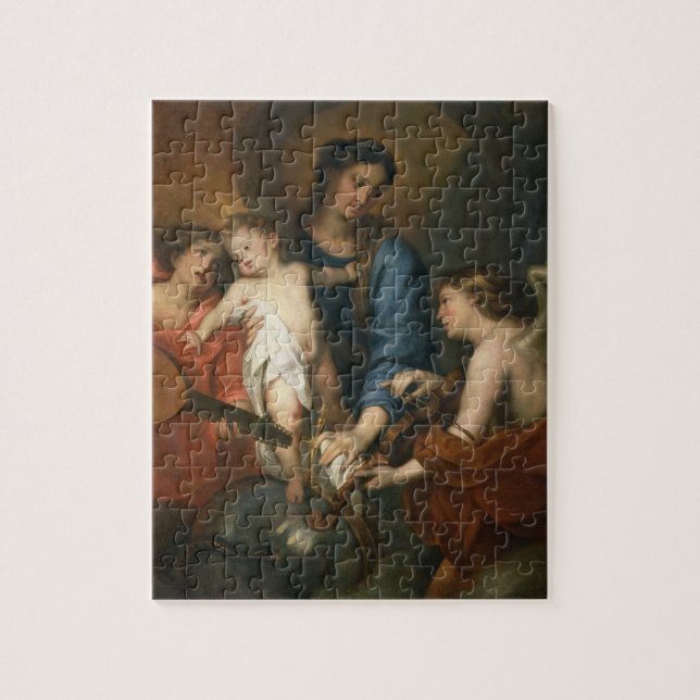 Madonna und Kind mit Engeln (Vertikal)