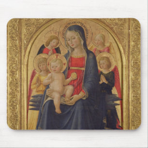 Madonna und Kind mit Engeln, c.1467 (Öl auf Mousepad