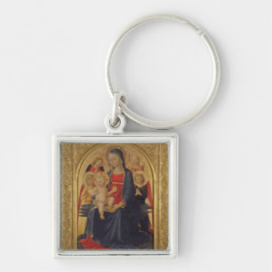 Madonna und Kind mit Engeln, c.1467 (Öl auf Schlüsselanhänger