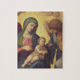 Madonna und Kind mit Engeln c.1510-15 (Öl auf PA