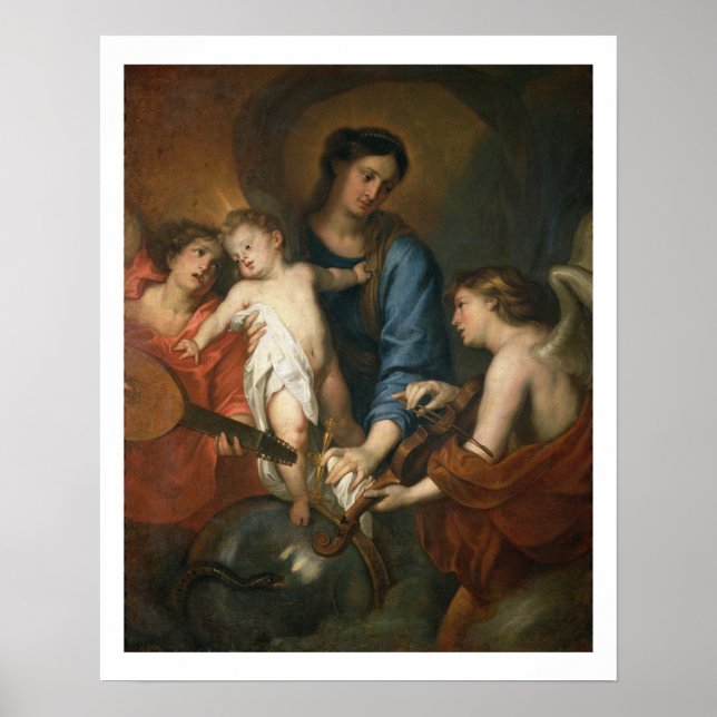 Madonna und Kind mit Engeln Poster (Vorne)