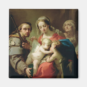 Madonna und Kind mit Heiligen John, Anna und Rocco Magnet