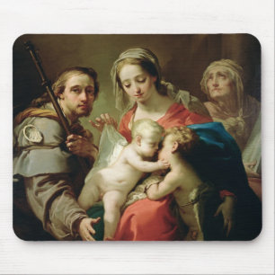 Madonna und Kind mit Heiligen John, Anna und Rocco Mousepad