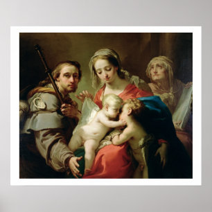 Madonna und Kind mit Heiligen John, Anna und Rocco Poster