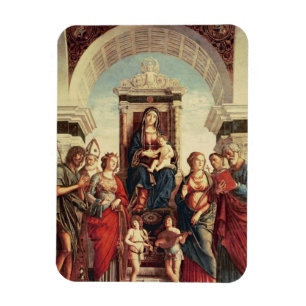 Madonna und Kind mit Heiligen Magnet