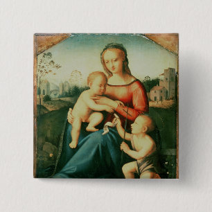 Madonna und Kind mit Johannes der Baptist Button