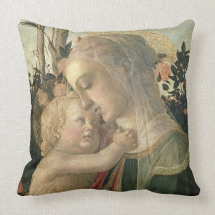 Madonna und Kind mit Johannes der Baptist, detai Kissen