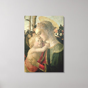 Madonna und Kind mit Johannes der Baptist, detai Leinwanddruck