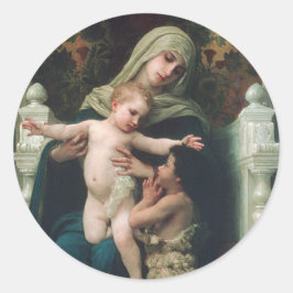 Madonna und Kind mit John the Baptist Aufkleber