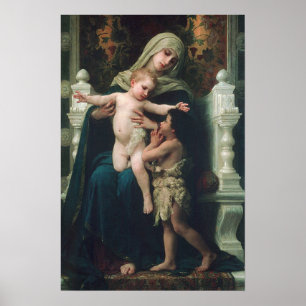 Madonna und Kind mit John the Baptist Poster