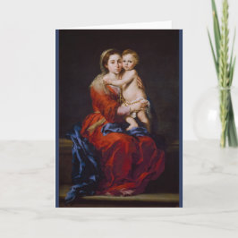 Madonna und Kind mit Rosary ... Weihnachtskarte Karte