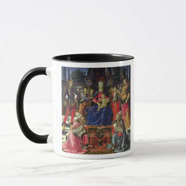 Madonna und Kind mit SS. Justus, Zenobius und Th Tasse (Links)