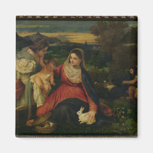 Madonna und Kind mit St. Catherine C. 1530 Magnet