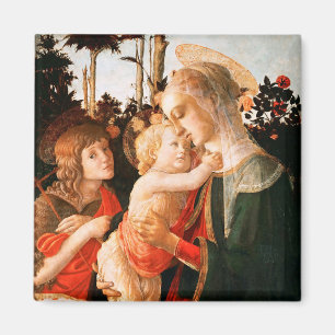 Madonna und Kind mit St. John the Baptist Magnet