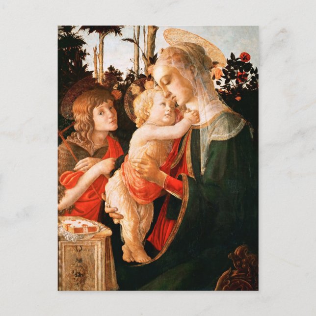 Madonna und Kind mit St. John the Baptist Postkarte (Vorderseite)
