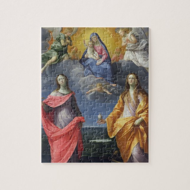 Madonna und Kind mit St. Lucy und Maria Magdalena (Vertikal)