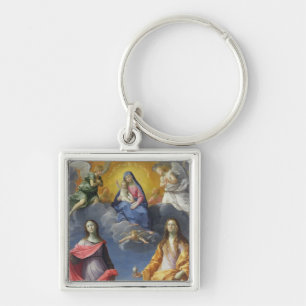 Madonna und Kind mit St. Lucy und Maria Magdalena Schlüsselanhänger