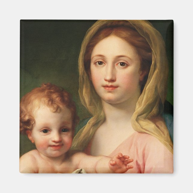 Madonna und Kind mit zwei Engeln, 1770-73 Magnet (Vorne)