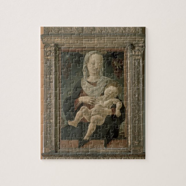 Madonna und Kind (Öl auf Platte) (Vertikal)