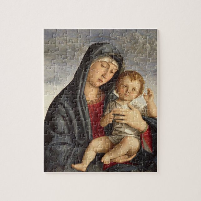 Madonna und Kind (Öl auf Platte) 2 (Vertikal)