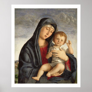 Madonna und Kind (Öl auf Platte) 2 Poster