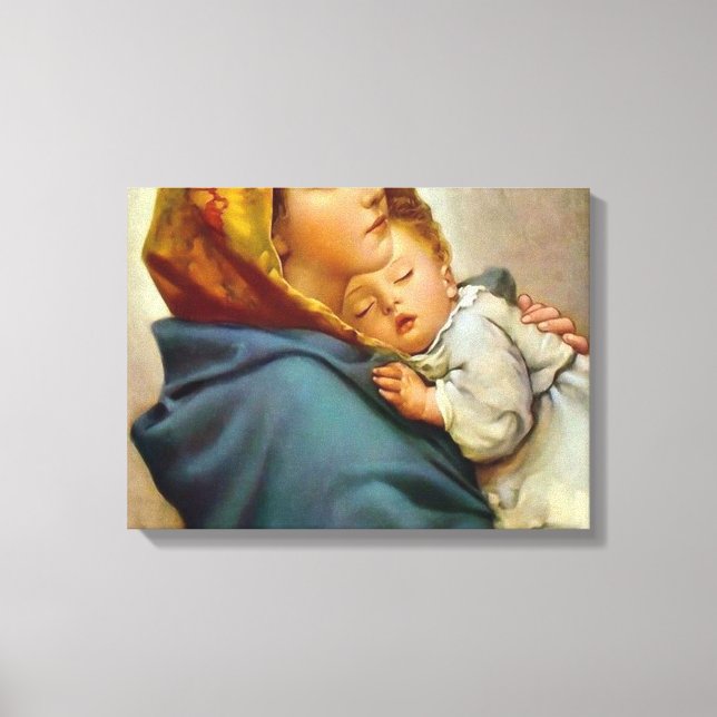 Madonna und Kind Roberto Ferruzzi Leinwanddruck (Vorderseite)