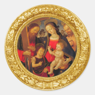 MADONNA UND KIND RUNDER AUFKLEBER