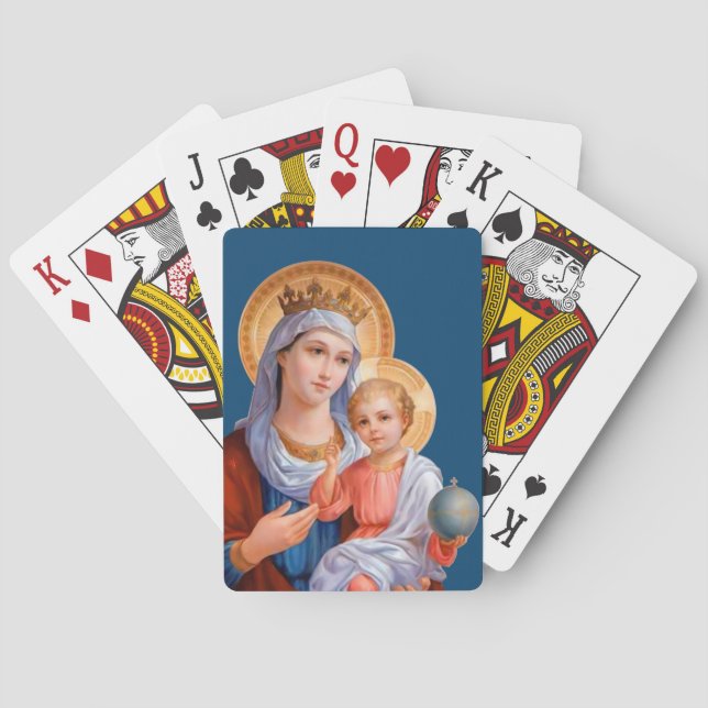 Madonna und Kind Spielkarten (Rückseite)