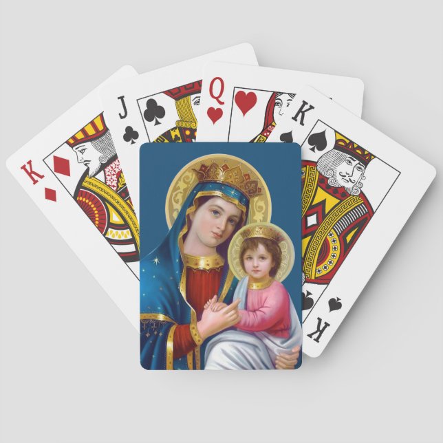 Madonna und Kind Spielkarten (Rückseite)