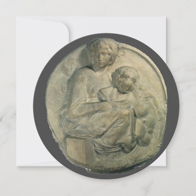 Madonna und Kind, Tondo Pitti von Michelangelo (Vorderseite)