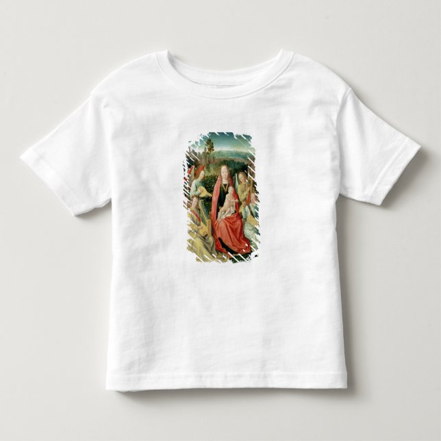 Madonna und Kind umgeben durch Engel Kleinkind T-shirt (Vorderseite)