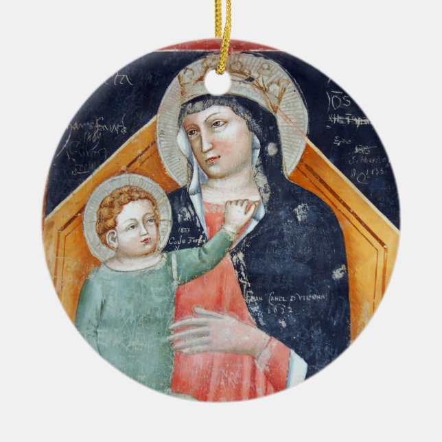 Madonna und Kind: Verona Keramikornament (Vorne)