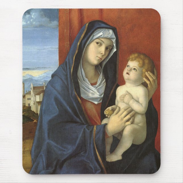 Madonna und Kind von Giovanni Bellini Mousepad (Vorne)
