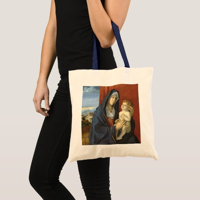 Madonna und Kind von Giovanni Bellini Tragetasche (Vorderseite (Produkt))